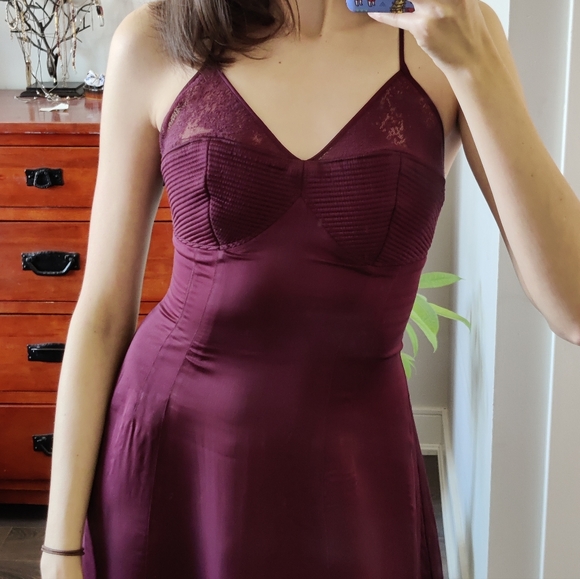 Aritzia Talula wine red Bustier Dress - Picture 3 of 11